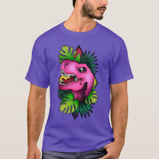 Camiseta Tiranocórnio Rosa Dino - Roxo