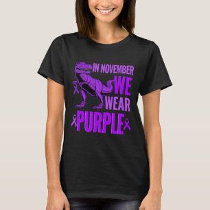 Camiseta Tiranossauro Dinossauro Em Novembro Nós Usamos Rox