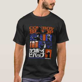 Camiseta Tiras Cômicas de Kanji do Cow Bebop