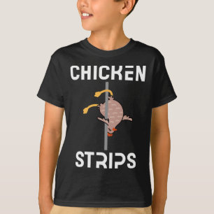 Camiseta Tiras de Frango Dança Engraçada Frango Bbq Byrbequ