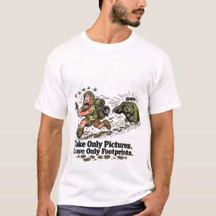 Camiseta Tire apenas fotos, montanhista engraçado