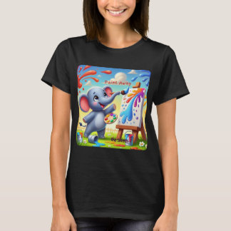 Camiseta Tire o estresse - Arte Elefante Colorida