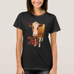 Camiseta Tire o Máximo que Puder Idioma de Vaca Fofa Meme