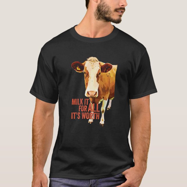 Camiseta Tire o Máximo que Puder  Vaca Fofa Expressão Idiom (Frente)