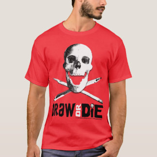 Camiseta "Tire ou morra" t-shirt vermelho
