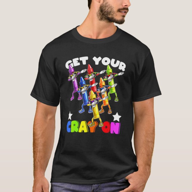 Camiseta Tire Seu Cray De Crayons Dando De Volta Para A Esc (Frente)