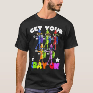 Camiseta Tire Seu Cray De Crayons De Fogão De Volta À Escol