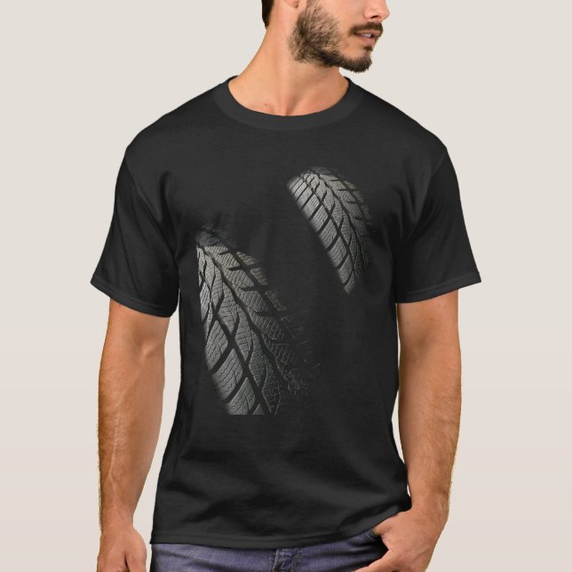 Camiseta Tire Track Of Dirt Racing Car Bike SkidMark Motocr (Frente)