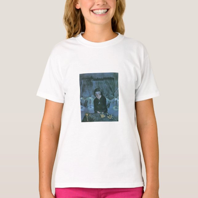 Camiseta Tired Flower Girl (por Walter Gramatté) (Frente)