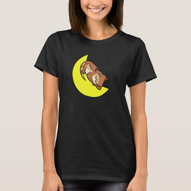 Camiseta Tired Nap All Day Sleep All Night Cute Crested Gec (Frente)