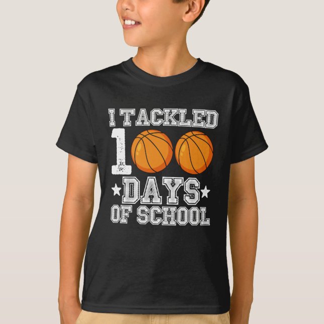 Camiseta Tirei 100 Dias de Basquete Escolar (Frente)