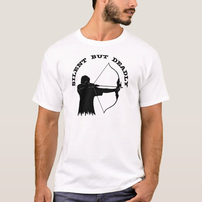 Camiseta Tiro ao arco da caça do arco silencioso mas (Frente)
