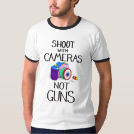 Camiseta Tiro com câmeras, não armas