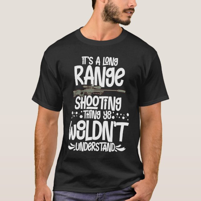 Camiseta Tiro de Longa Distância Arma de Fogo Treinamento p (Frente)