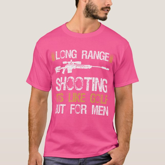 Camiseta Tiro De Longa Distância É Como Golfe Mas Para Home (Frente)
