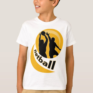 Camiseta Tiro do jogador do Netball que obstrui o tiro
