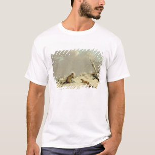 Camiseta Tiro do pato no inverno (óleo em canvas)