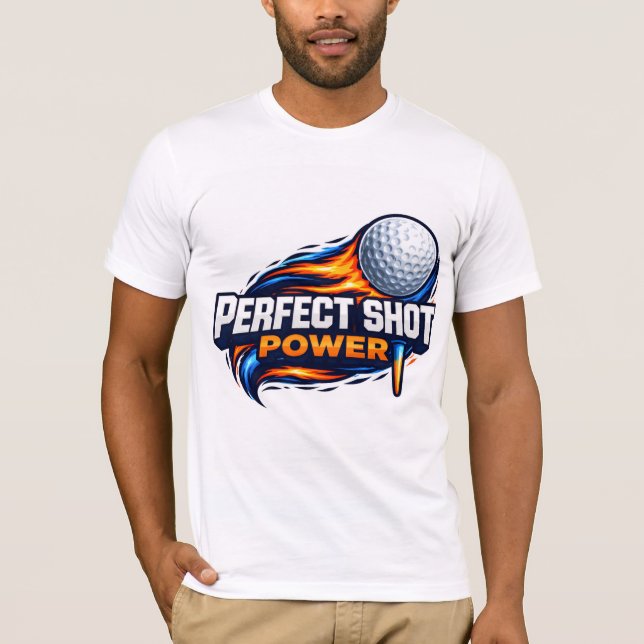 Camiseta Tiro Perfeito de Golfe Poderoso  (Frente)