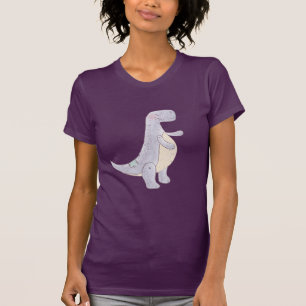 Camiseta Tiro Tirrannosaurus Rex Dinossaur, Cinza de raça