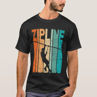 Camiseta Tirolesa Zipline Vintage passeio de tirolesa Retro