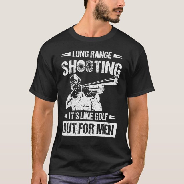 Camiseta Tiros de longo alcance É como Golfe Mas para Homen (Frente)