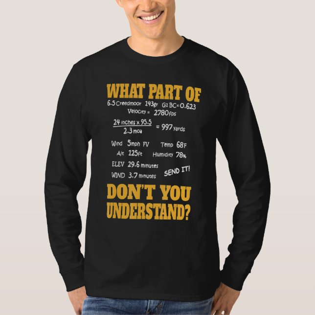 Camiseta Tiros de longo alcance e exibição competitiva do e (Frente)