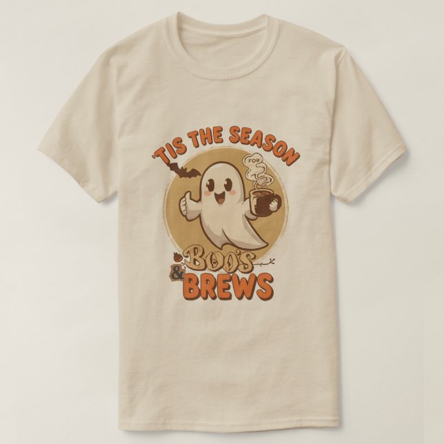 Camiseta Tis the Season Boos and Brews  (Frente do Design)