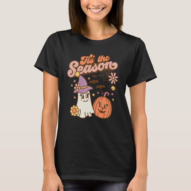 Camiseta Tis The Season Pumpkin  Spice Fall Autumn Hallowee (Frente)