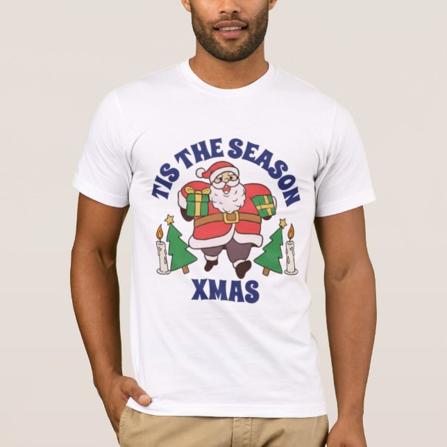 Camiseta  Tis the Season Santa Claus T-Shirt | Dancing Sant (Frente)