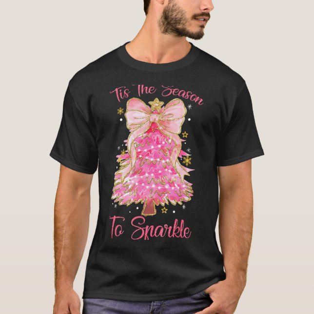 Camiseta Tis The Season Sparkle Christmas Tree Xmas Women G (Frente)