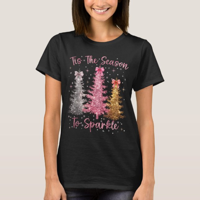 Camiseta Tis The Season Sparkle Christmas Tree Xmas Women G (Frente)