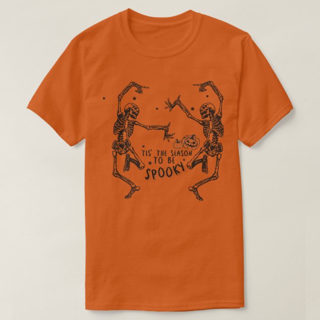 Camiseta Tis' the Season to be Spooky, Funny Halloween Skel (Frente do Design)