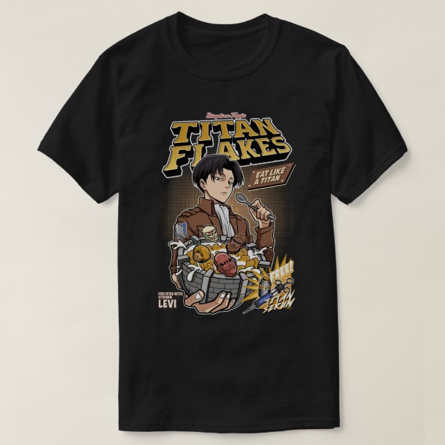 Camiseta Titan Flakes ( Shingeki no Kyojin ) (Frente do Design)
