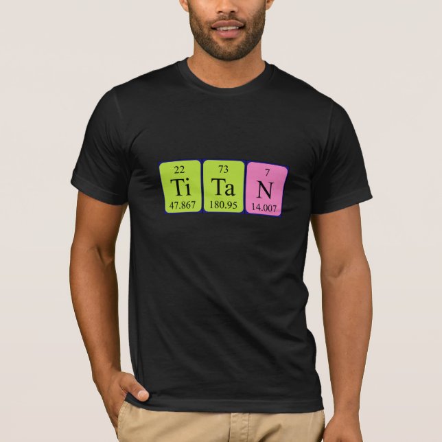 Camiseta Titan periodicamente mesa name shirt (Frente)