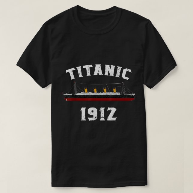 Camiseta Titanic 1912 Vintage Ship Design (Frente do Design)