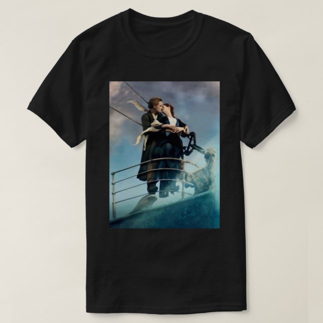 Camiseta Titanic Movie Jack and Rose Classic T-Shirt (Frente do Design)