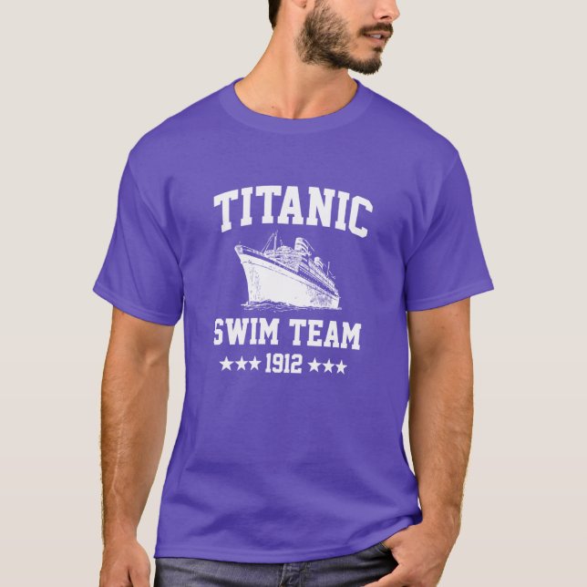 Camiseta Titanic Swimeam funny cruise ship family (Frente)