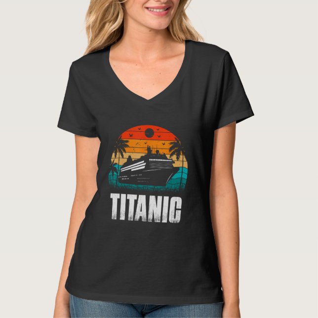 Camiseta Titanic The Unsinkable Ship Retro Sunset Enthusias (Frente)