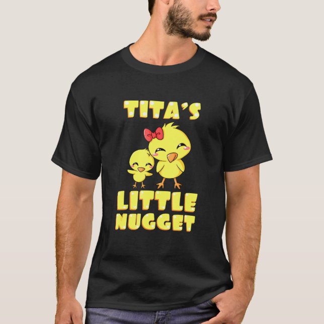 Camiseta Titas Little Nugget Chicken Aunt Tia Nuggies Aunti (Frente)