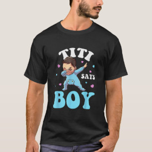 Camiseta Titi diz gênero masculino revela bebê abbing
