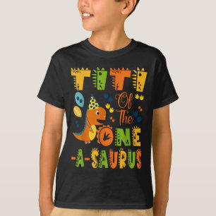 Camiseta Titi Do primeiro aniversario Um-Surus Dinossaur Pa