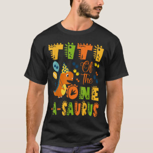 Camiseta Titi Do primeiro aniversario Um-Surus Dinossaur Pa