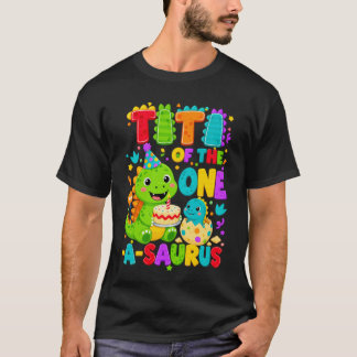 Camiseta Titi Do T-Rex De Um Aniversário De 1 Ano Menino Di