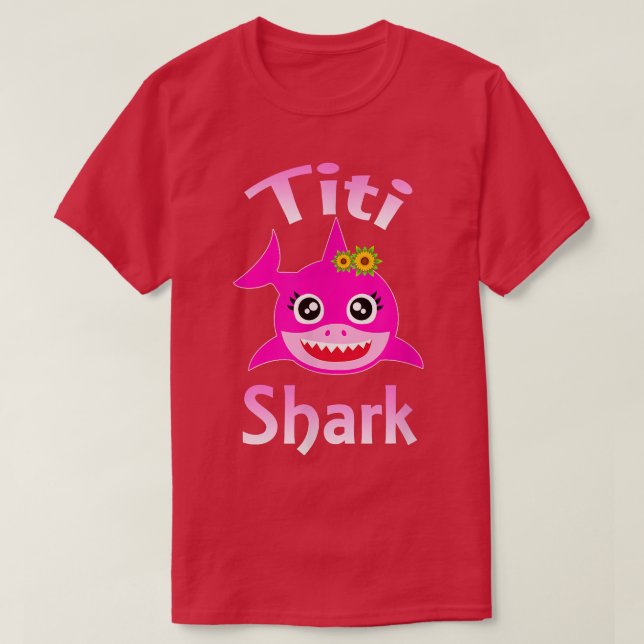 Camiseta Titi Shark Funny Puerto Rican Aunt  (Frente do Design)