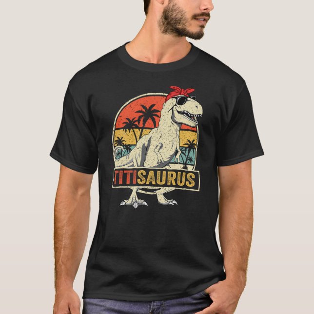 Camiseta Titisaurus T Rex Dinosaur Titi Saurus Family Match (Frente)
