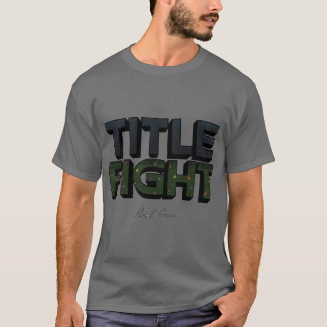 Camiseta Title Fight Floral Green funny family girl (Frente)