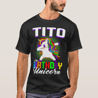 Camiseta Tito do aniversário Princesa Unicorn Dabbing Bday