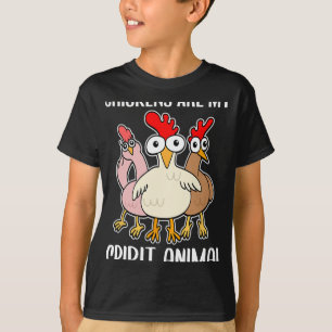 Camiseta Titular de Frango de Desenho Animado Galinhas Anim