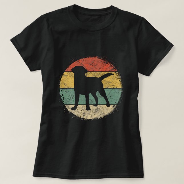 Camiseta Titular do Labrador Circular T Ouro Black Lab D (Frente do Design)