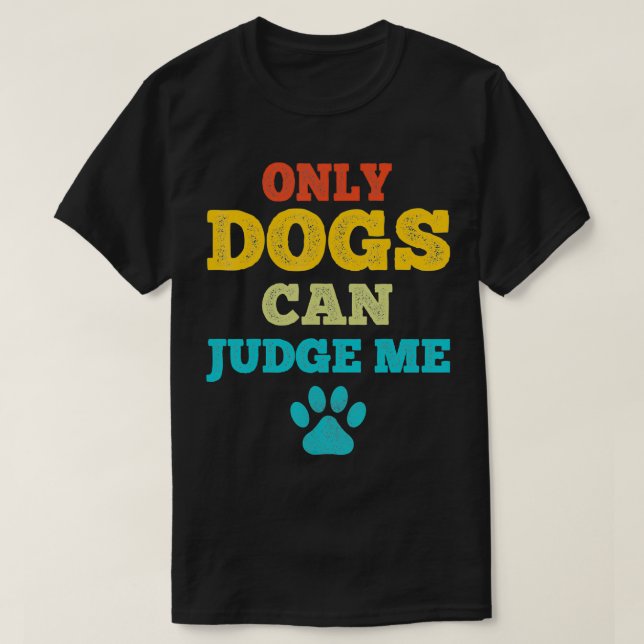 Camiseta Titular do Retro Funny Pet Puppy Design para Homen (Frente do Design)